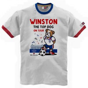 80s x H&J / Bulldog Winston Ringer / Tee Shirt