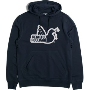 Peaceful Hooligan / Outline Hoodie / Navy